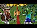 Who Will Win? 1000 Zombies Vs 200 Villager Guards