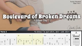 PDF Sample Boulevard of Broken Dreams - Green Day guitar tab & chords by Kenneth Acoustic.