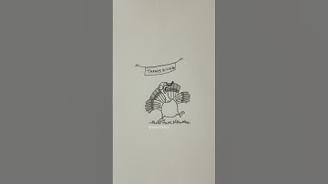 Sub Request 43: How to Draw Turkey 🦃 #easy #cute #drawing #tutorial #sketch #art #simple #fyp