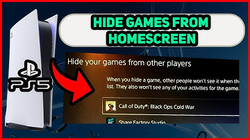 PS5 HOW TO HIDE GAMES FROM HOME SCREEN