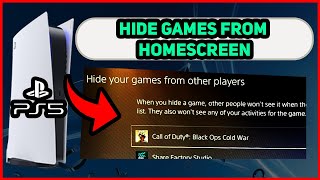 PS5 HOW TO HIDE GAMES FROM HOME SCREEN screenshot 5