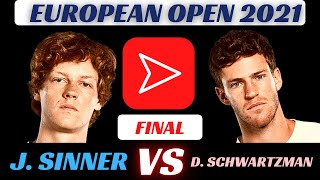 J. SINNER VS D. SCHWARTZMAN | Live Commentary | FINAL | European Cup 2021