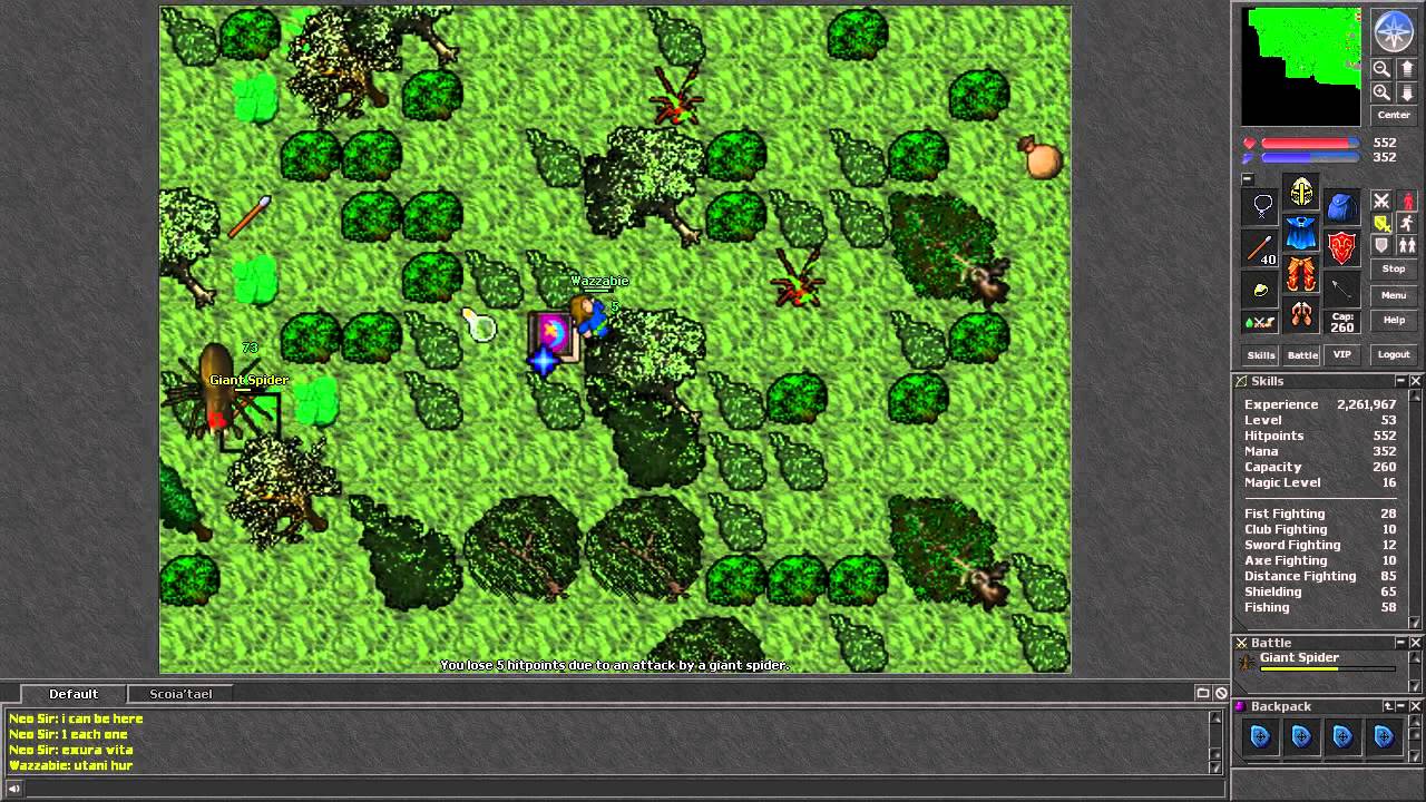 Tibia [7.2] Hunting Giant Spider with spears - YouTube