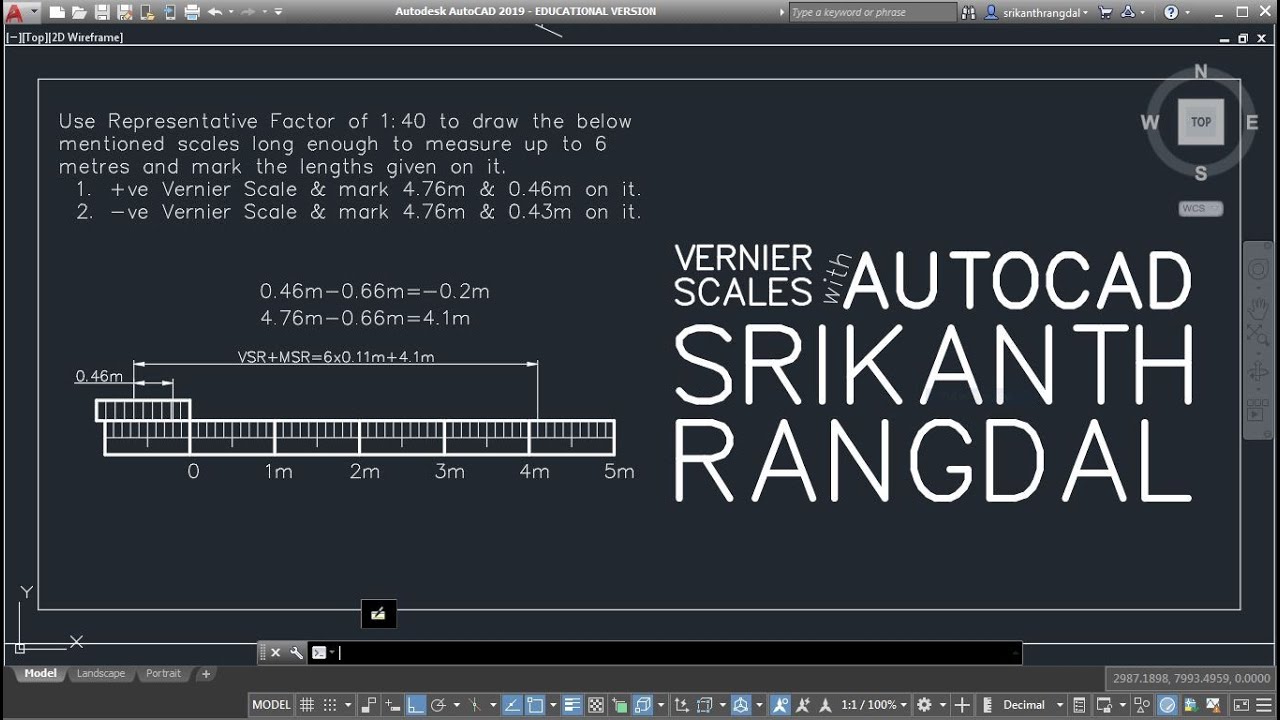 Vernier Scale animation JNTU Exam Problem 1 Srikanth Rangdal YouTube