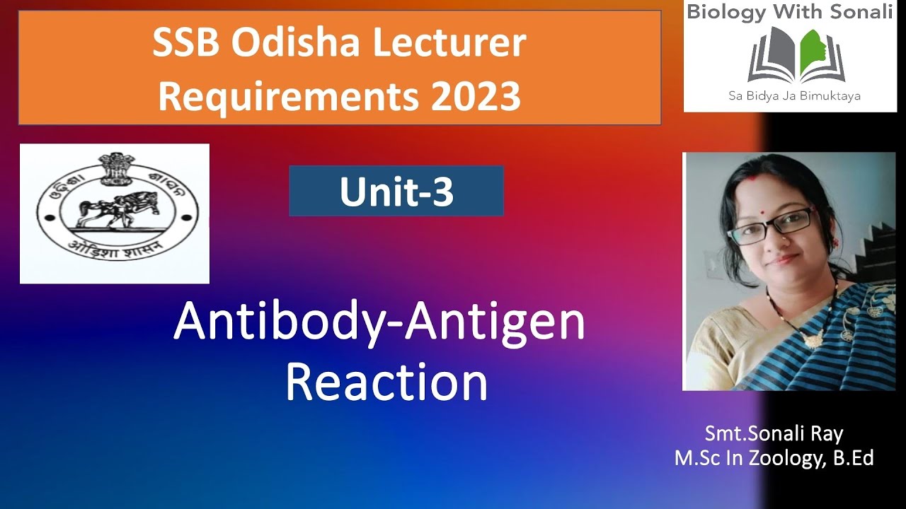 AntibodyAntigen Reaction SSB ODISHA lecturer Examination 