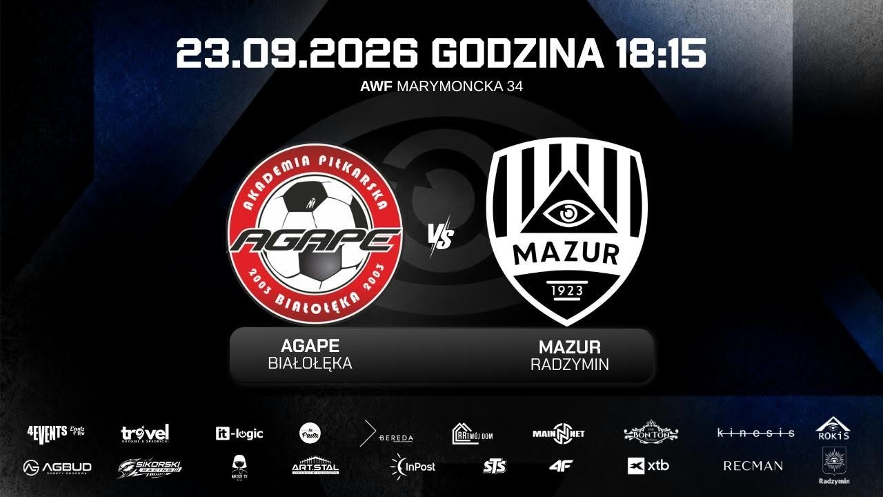 V runda Okręgowego Pucharu Polski Agape Białołęka - Mazur Radzymin