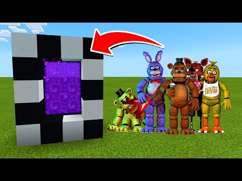 How To Make a Portal to the FIVE NIGHTS AT FREDDYS Dimension in Minecraft PE (FNAF Portal in MCPE)
