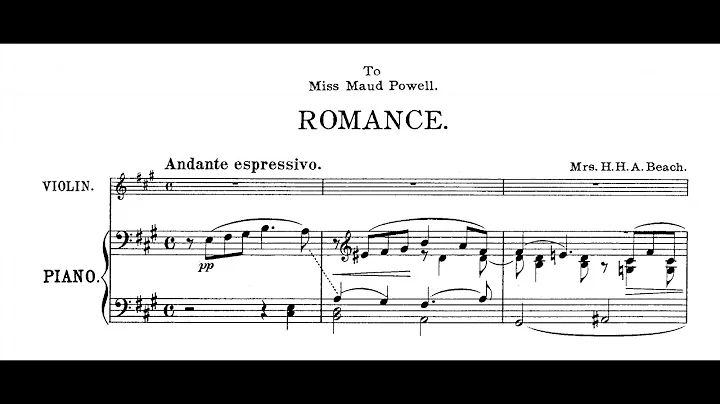 Amy Beach - Romance for Violin and Piano, Op. 23