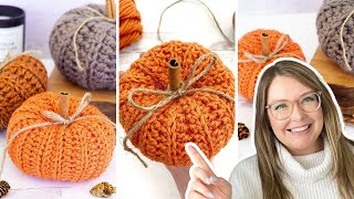 CROCHET Pumpkin Tutorial | How to make a crochet pumpkin for beginners | Just Be Crafty