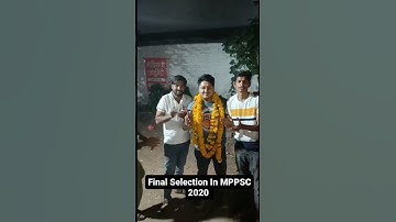 MPPSC FINAL SELECTION | MPPSC 2020 | #mppsc #mppsc2020 #mppsctopper #mppscresult #vihanshinstitute