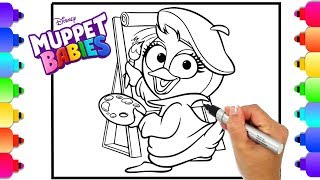 Learn How to Draw Summer Penguin from Disney Muppet Babies | Disney Muppet Babies Coloring Book |