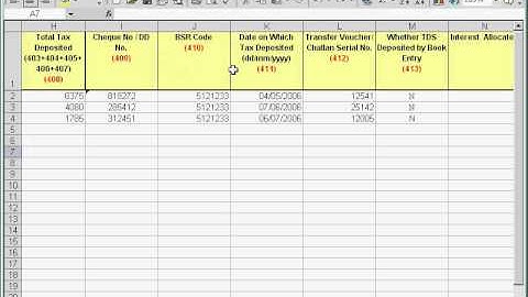 eTdsWizard : Preparing Data for creation of eTDS Statements