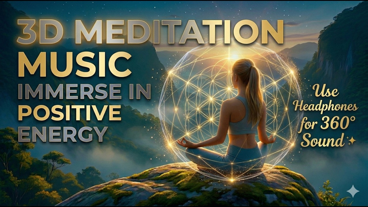 3D Meditation Music for Positive Energy ✨ Spatial Audio & Healing Vibrations (Use Headphones)