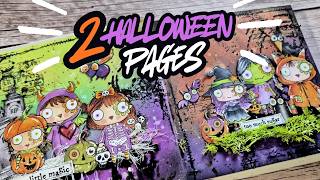 How I Made 2 Halloween Art Journal Pages