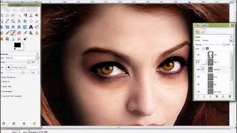 GIMP Vampire Tutorial: Aishwarya Rai