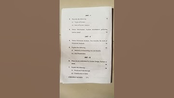 SSAD || BCA 2nd Semester || Examination - July,2022 || MDU University