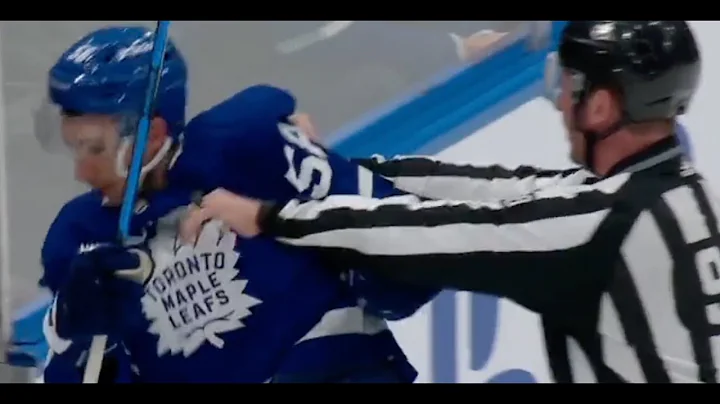 Ref Pushes Leafs Michael Bunting