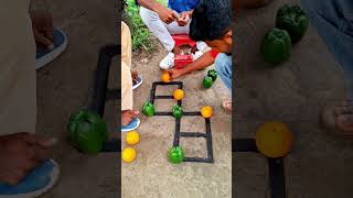 Capsicum vs Village new orange 5beads real funygame chelenge || entertainment || village game