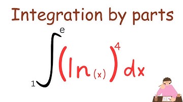 Integration of ln(x) from 1 to e using integration by parts.