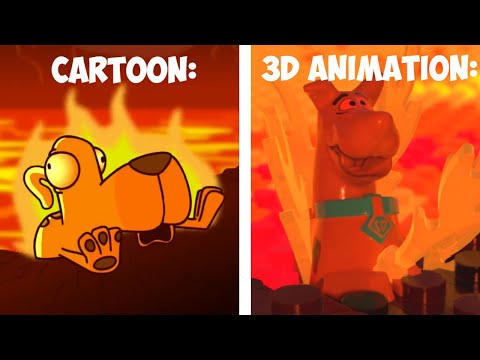 Shaggy has the High Ground - CARTOON VS 3D ANIMATION COMPARISON