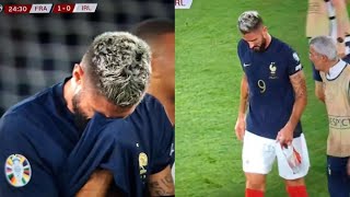 Francia-Irlanda Giroud infortunio alla caviglia, lascia il campo in lacrime