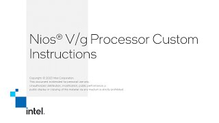 Nios® V/g Processor Custom Instructions screenshot 1