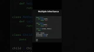 Python: Multiple Inheritance #shorts #ytshorts
