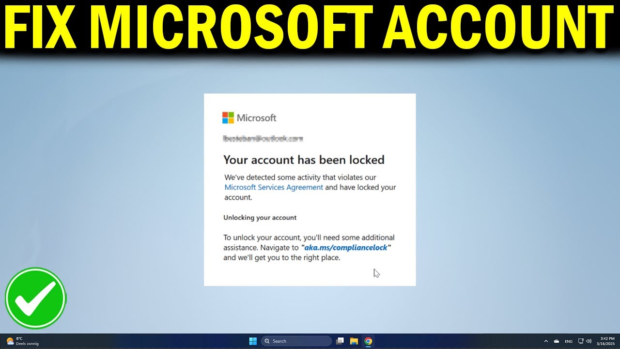 How To Fix Your Microsoft Account Has Been Locked YouTube