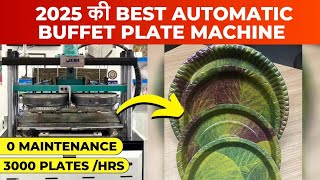 3000 Plates Hrs. Full Automatic Double Die Buffet Plate Making Machine New Model.