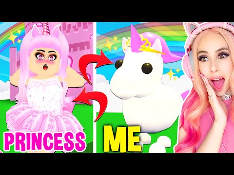 SWITCHING BODIES WITH MY UNICORN FOR A DAY IN ADOPT ME... A Roblox Story