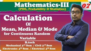 Calculation of MEAN, MEDIAN & MODE for CRV || Probability & Statistics by Aditya Sir