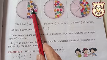 Pathania World Campus class 4 Mathematics Ch-6 Fraction ex 6.4