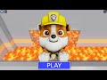 PAW PATROL RUBBLE NEEDS HELP! in LAVA BARRY'S PRISON RUN! #roblox #obby