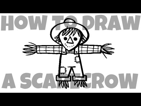 How to Draw a Scarecrow - YouTube