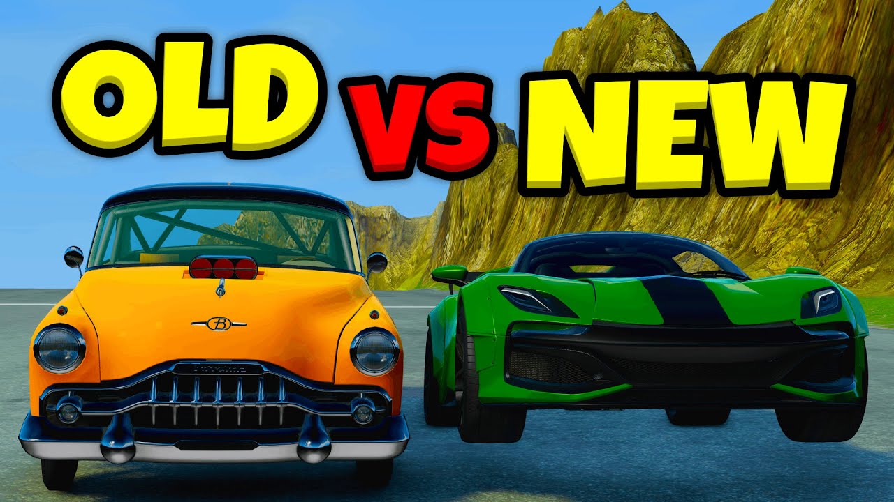 OLD vs NEW Cars Crash & Race Down A Mountain? (BeamNG Drive Mods!)