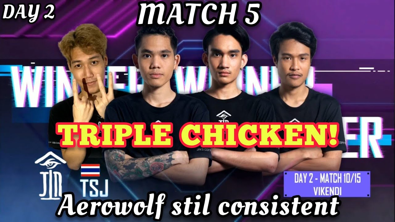 PMPL SEA FINAL S2 : MATCH 5 DAY 2 • SECRET THAILAND TRIPLE CHICKEN!! AEROWOLF KONSISTEN •PUBG MOBILE
