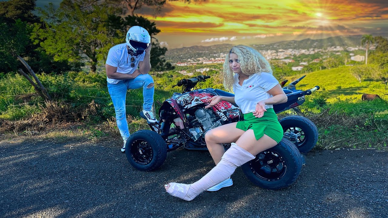 Mi Esposa se sale del Cuatrimoto - Pierna destrozada