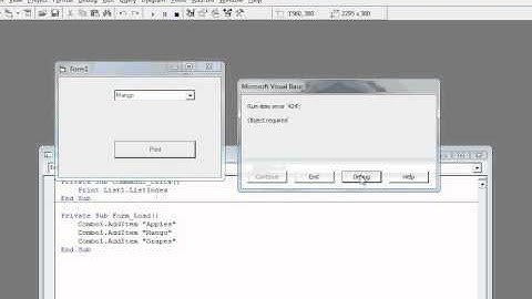 How use combo box and prints its selected value in vb6 - Vb tutorial Part 7