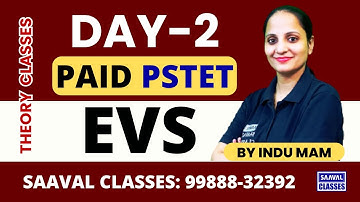 DAY-2 EVS Paper-1 (6th Batch Demo) PSTET 2026 | SAAVAL CLASSES | M: 99888-32392