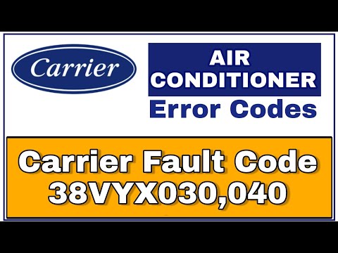 Carrier Fault Code 38VYX030,040 | Career AC Error Codes