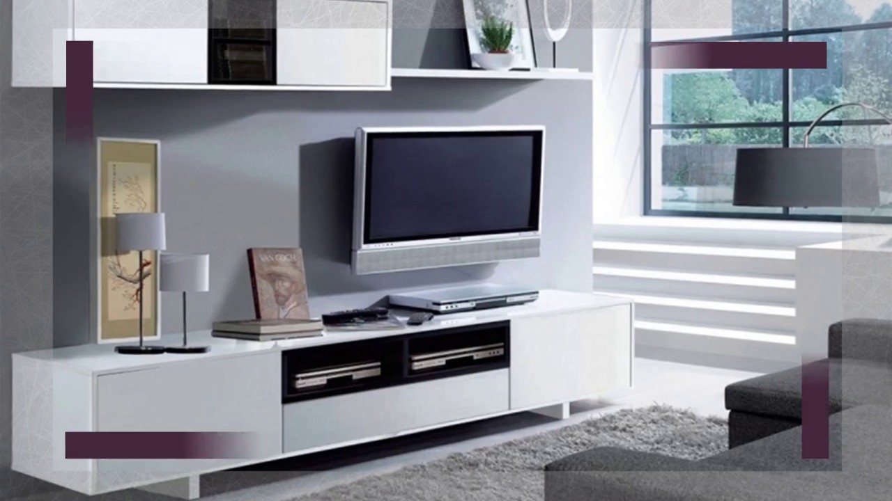 Mueble de comedor salon moderno libreria salón tv - YouTube Mueble de comedor salon moderno libreria salón tv - YouTube