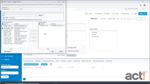Act! CRM Classic Training Video: Assigning Contacts to Opportunities