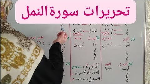 تبسيط تحريرات سورة النمل🌹 في حصة واحدة على السبورة 🌹