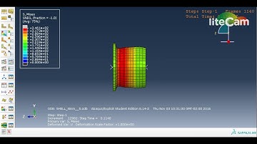 Buckling Transient Simulation Abaqus Shell 1