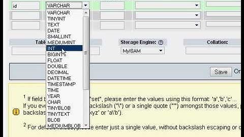 Dùng phpMyAdmin tạo mới bảng (MySQL) Part 1
