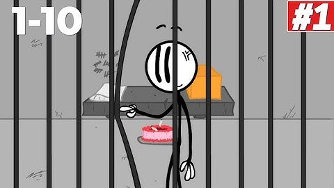 Prison Escape Stickman Adventure Gameplay Walkthrough Level 1-10-9-8-7-6-5-4-3-2 iOS Android