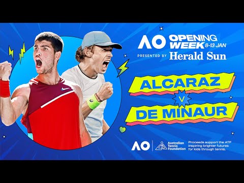 LIVE | Carlos Alcaraz v Alex De Minaur Charity Match | Opening Week | Australian Open 2024