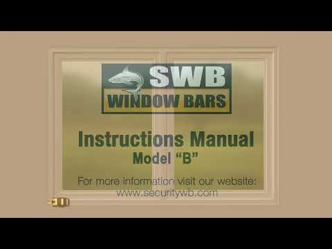 Model B Installation — Security Window Bars