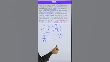 CAT 2024 Slot 3 | QA | Arithmetic | Time and Work | #shorts #cat2025 #catquantseriescat