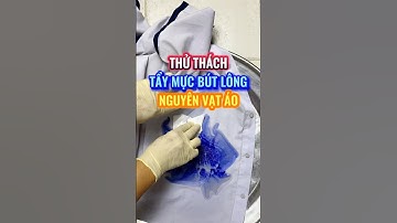 Thử thách tẩy mực bút lông dầu trên áo trắng học sinh #shorts